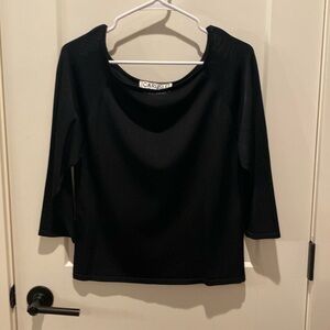 Carlisle‎ Ladies 3/4 Sleeve Top.  Size XL.  Black.  Viscose/Spandex Blend